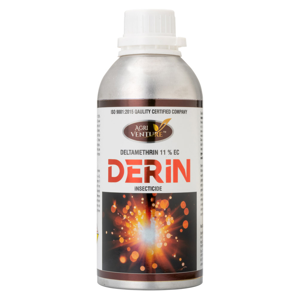 Agriventure Derin (Deltamethrin 11% Ec) Insecticide, Effective Controls Of Bollworm, Fruit Borer, Leaf Folder, Fruit Borer, Thrips
