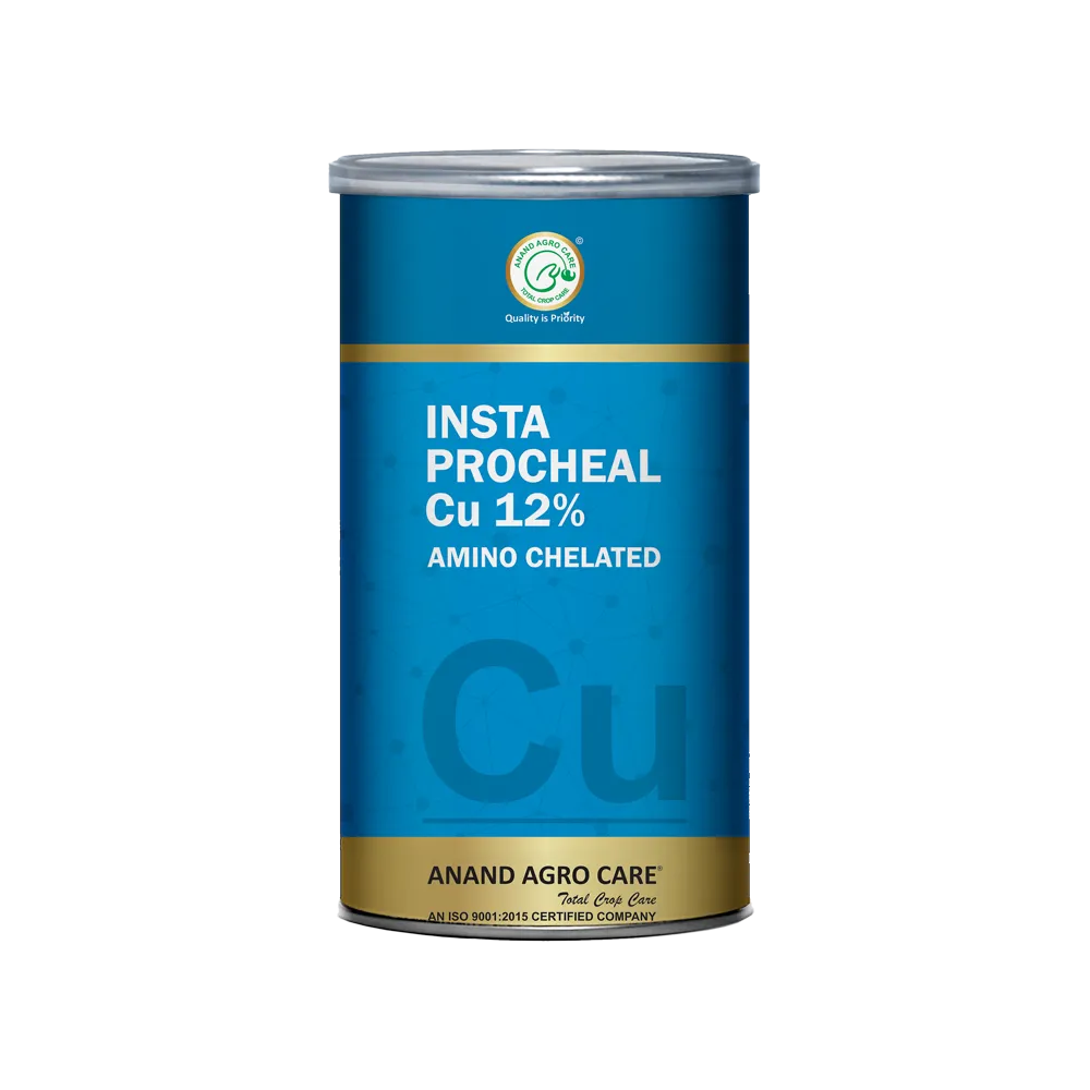 Anand Agro Insta Procheal Copper 12%, With Amino Chelated Copper, Enhances Photosynthesis And Respiration In Plants.