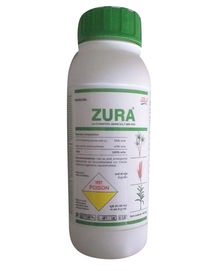 Atul Zura 2,4-D Dimethyl Amine Salt 58% WSC , Selective And Post Emergence Herbicide