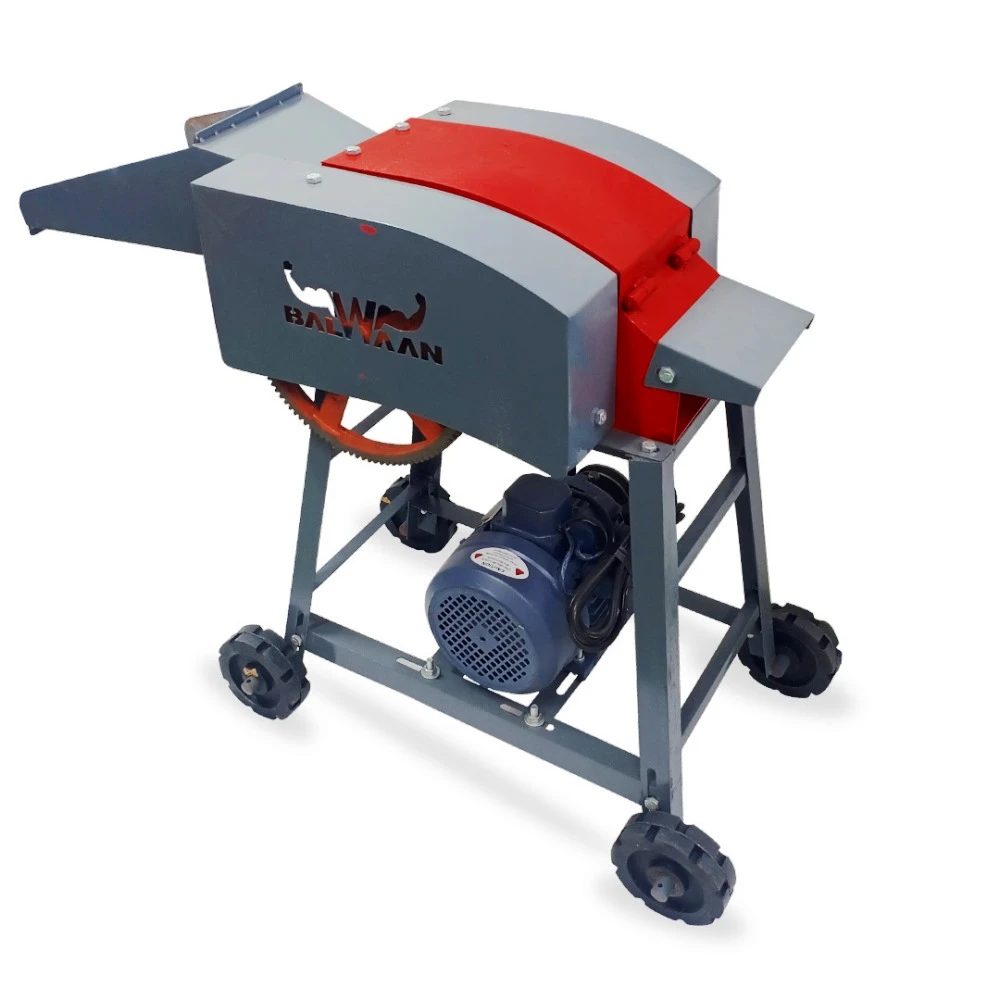 Balwaan Chaff Cutter CH-120, Comes with 4 Pcs of Blade and With Motor, Copper Binding, 1440 RPM, 6 Months Warranty
