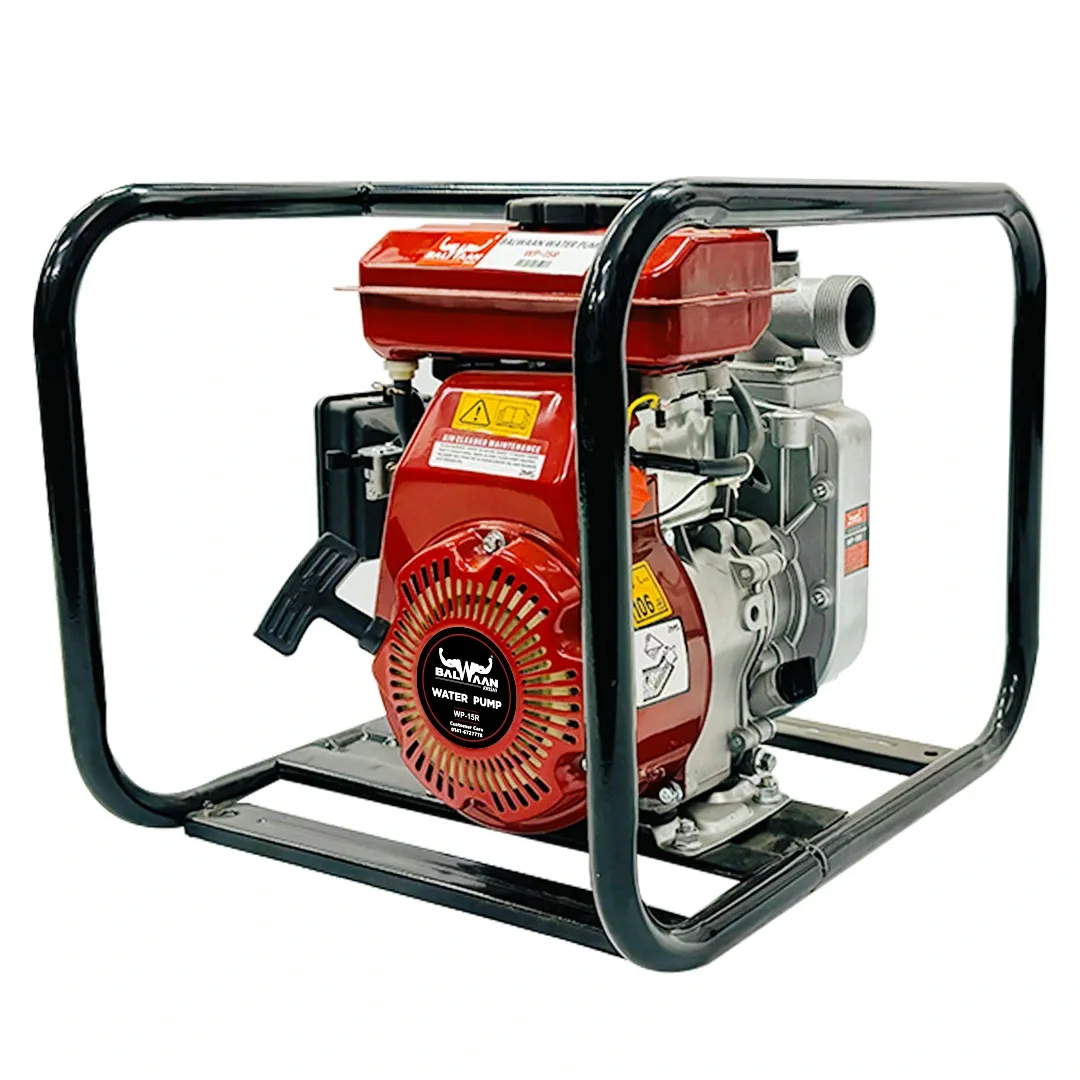 Balwaan WP-15R Water Pump 1.5 Inch Outlet, 98 CC Powerful 4 Stroke Petrol Engine
