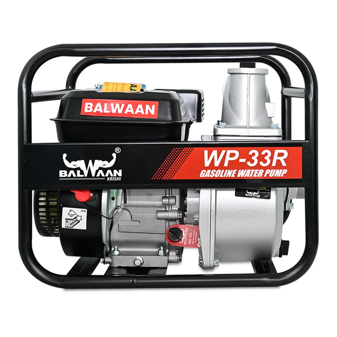 Balwaan WP 33R Water Pump, 3 Inch Outlet, 7 HP Powerful Petrol Engine 4 Stroke, Use For Irrigation and Agriculture Farming