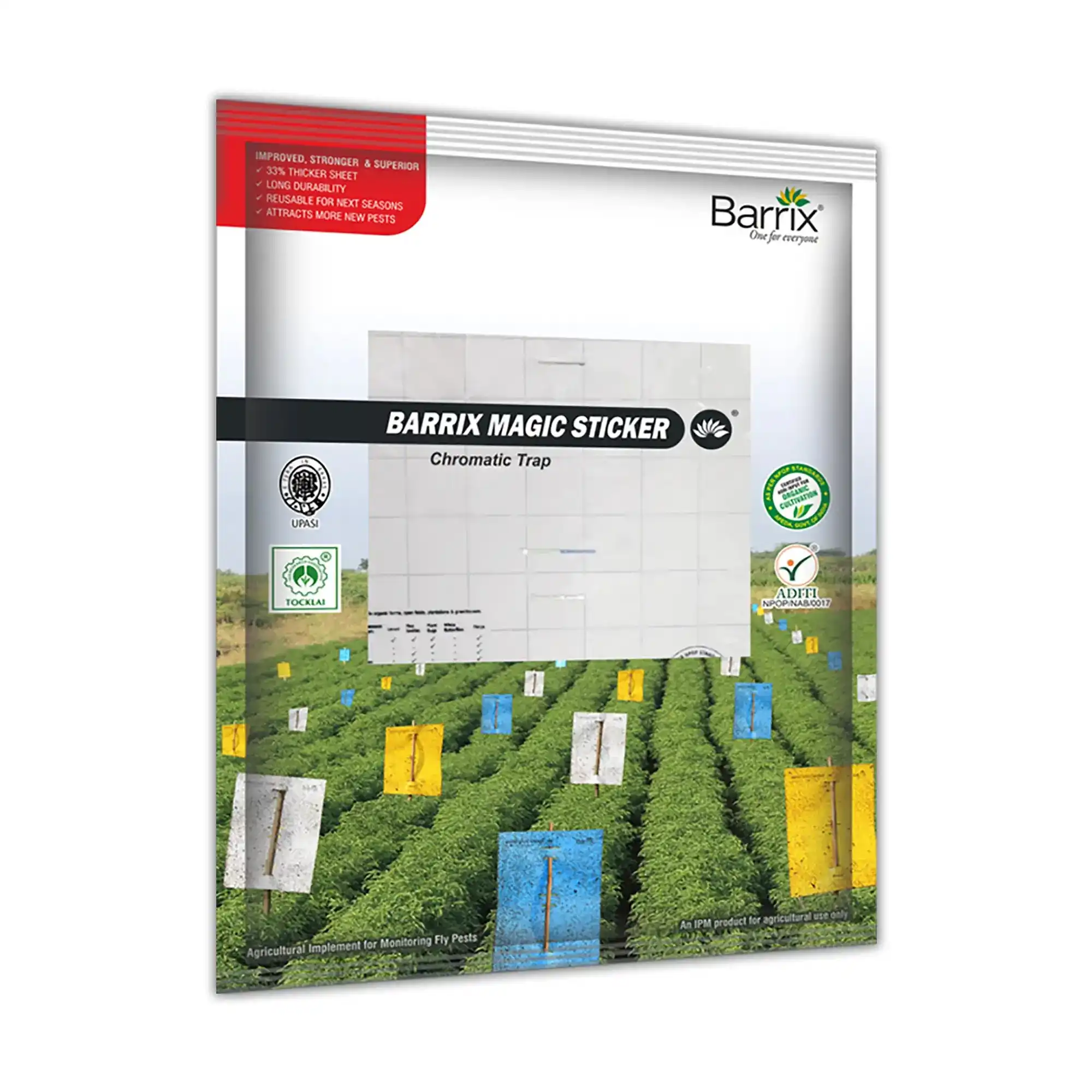 Barrix Magic Sticker – White Sheet, Non-Drying, Non-Fading, Non- Dripping.