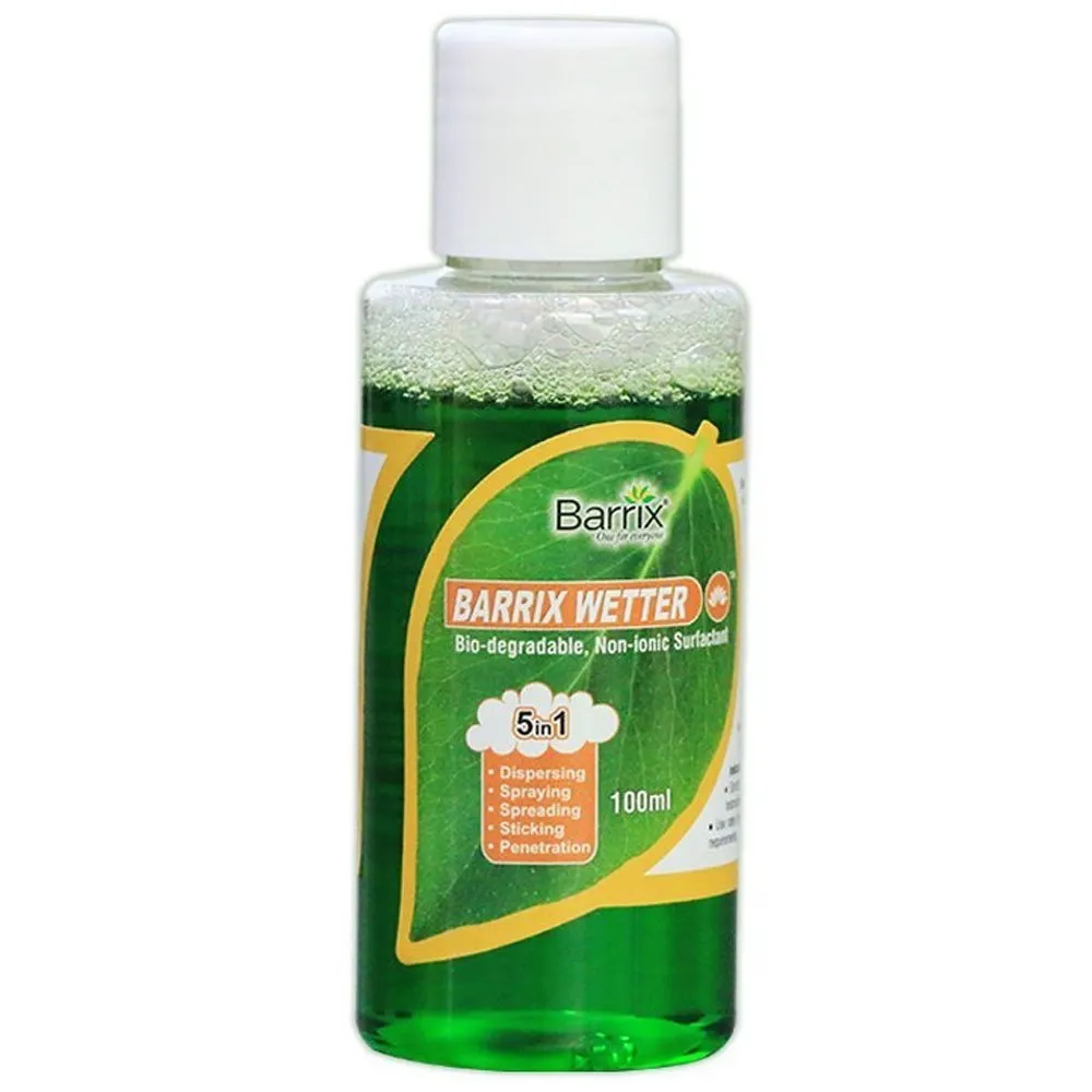 Barrix Wetter Bio-Degradable and Non-Ionic Surfactant, Specially Blended Non-Ionic Surfactant with Humectant to Achieve Maximum Spray Coverage