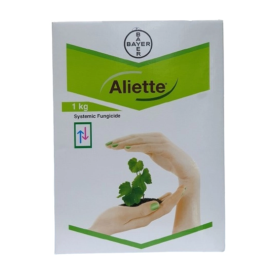 Bayer Aliette Fosetyl Al 80% WP Fungicides, A Systemic Fungicide Effective Against Oomycetes Fungi.