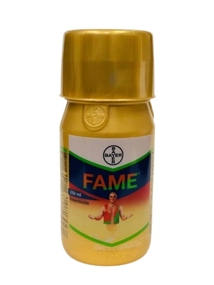 Bayer FAME Flubendiamide 480 SC (39.35% ww) Insecticide acts on the Nervous System. Flubendiamide Disrupts Proper Muscle Function in Insects.