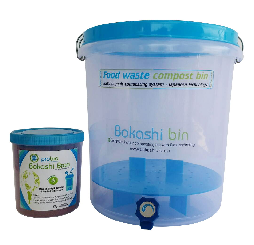 Bokashi Bin 15 ltrs  Compost All Type Of Kitchen Waste In To Manure, Eco Friendly
