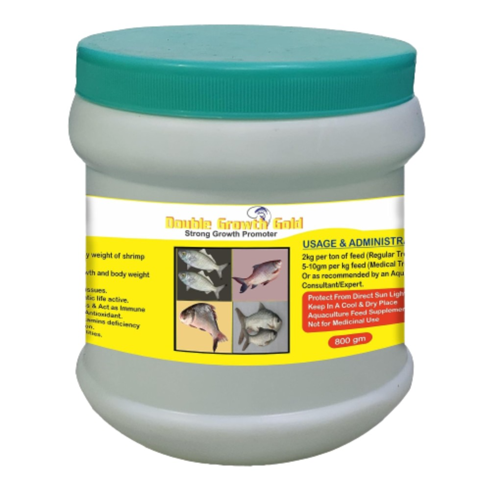 Double Growth Gold, Strong Growth Promoter For Fish, Shrimp & Aquaculture Feed Supplements