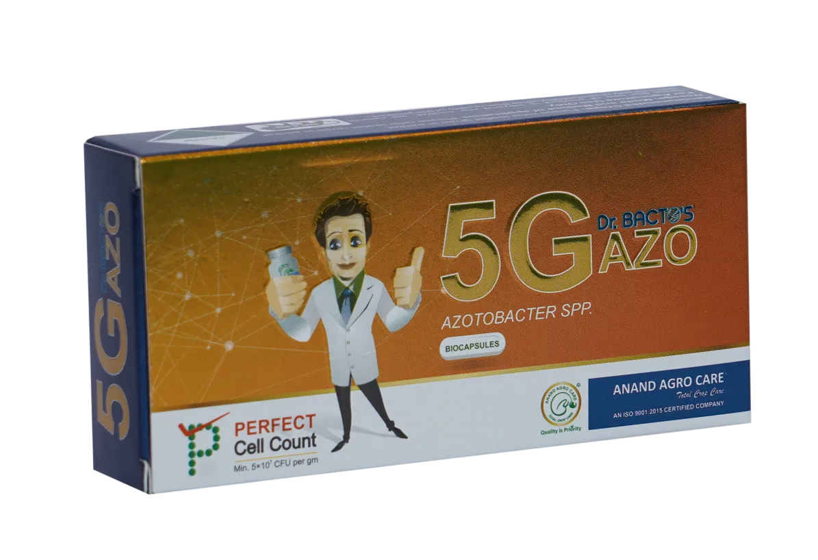 Dr. Bacto’s 5G Azo, Azotobacter Spp. Biofertilizer, Nitrogen Fixing Bacteria, Biodegradable Capsule