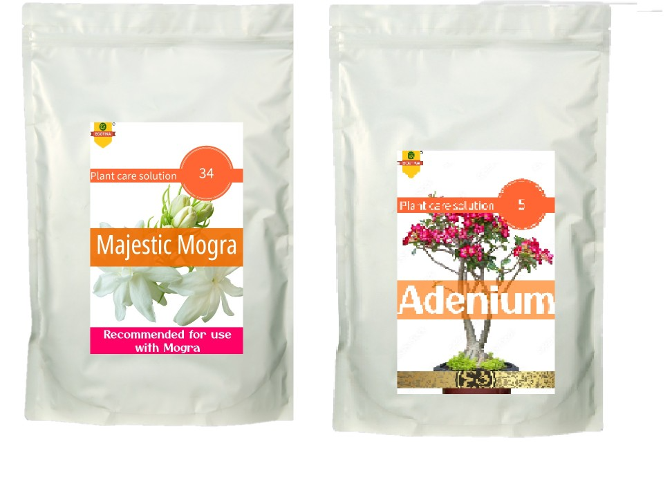 Ecotika Adenium And Mogra Fertilizer 1 Kg Each, Can Be Used With Jasmine, Adenium, Rose, Contains All Nutrients