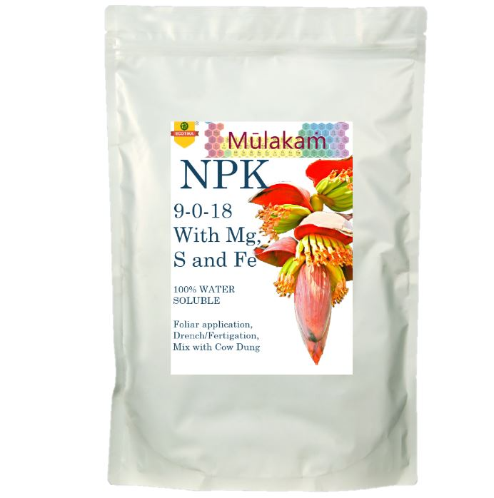 Ecotika NPK 09:00:18 With Magnesium, Sulphur And Iron, 100% Water Soluble Fertilizer.
