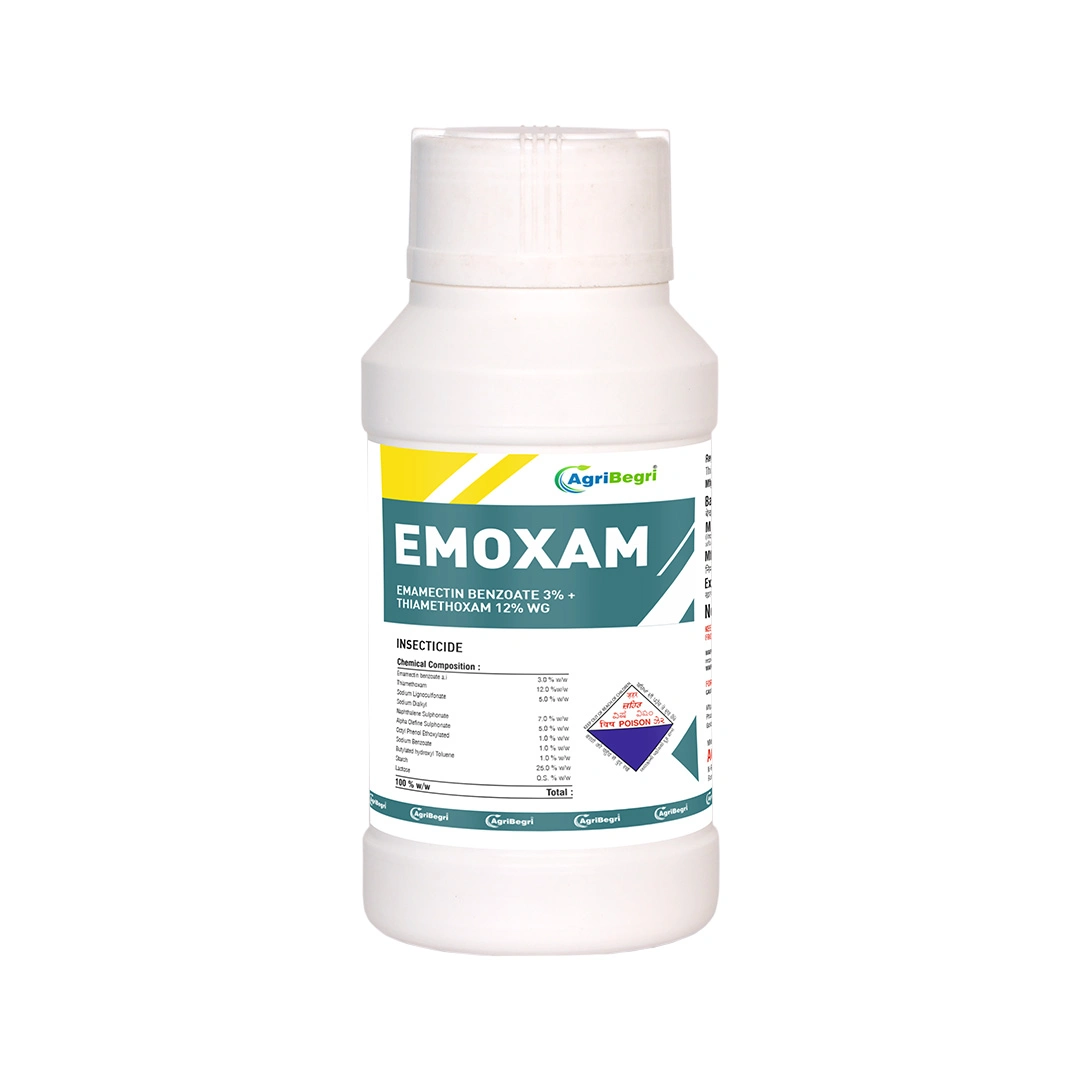 Emoxam – Emamectin Benzoate 3% + Thiamethoxam 12% WDG, Powder Insecticide for Plants.