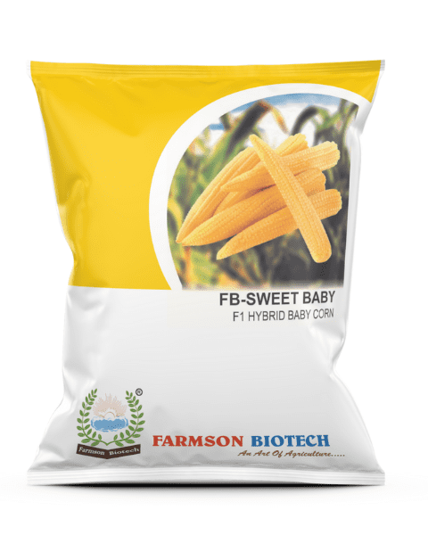 Farmson FB Sweet Baby F1 Hybrid Baby Corn Seeds, Good for Long Distance Transportation