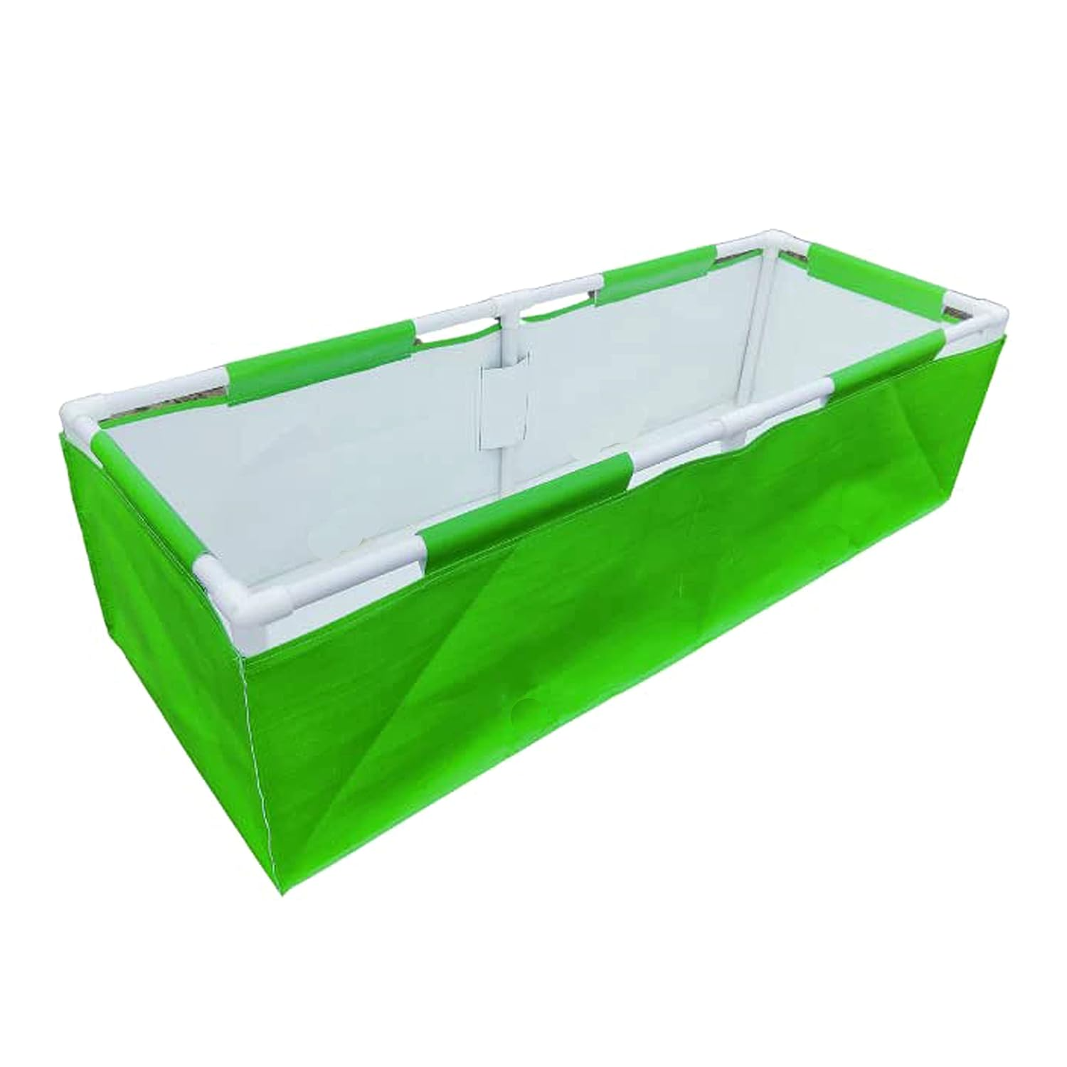 GARDECO HDPE UV Protected 360 GSM, Green Color, Rectangular Plants Grow Bag, Suitable for Terrace Gardening with PVC Pipe Support