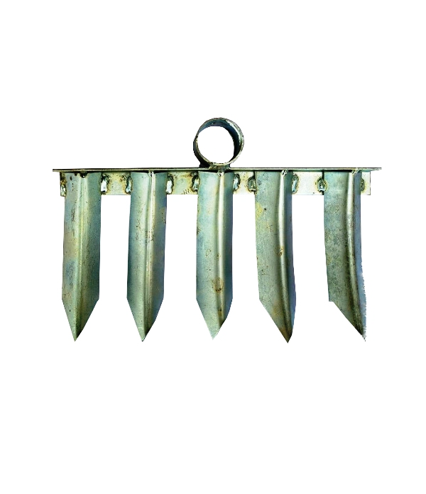 Garden Rake Head (Patti Datal) Teeth, Made Of Hard Ms Sheet And Galvanized, Used For Collecting Leafs And Long Grass