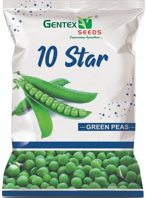 Gentex 10 Star Green Peas Seeds, Mattar Ke Beej, Lila Vatana Na Bee, High Yield Potential