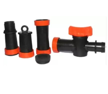 Irrigation Pipe Fittings (Adapter, Jointer, Endcape, Valve) 5 Pcs Each, Best Quality Accessories. 40 MM Rain Pipe Accessories.