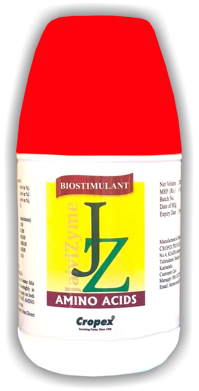 Jaivizyme Amino Acids 20%, Helps in absorption of mineral nutrients and activates the physiological process.