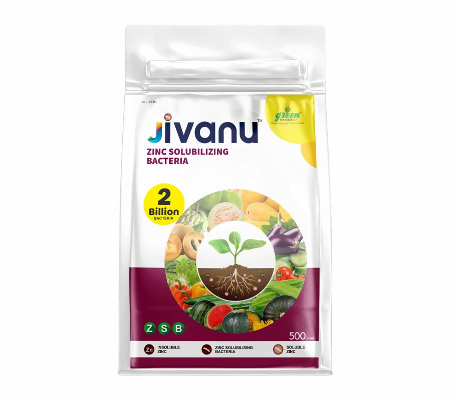 Jivanu Zinc Solubilizing Bacterial BioFertilizer (ZSB) , For All Plants and Home Garden Ecofriendly