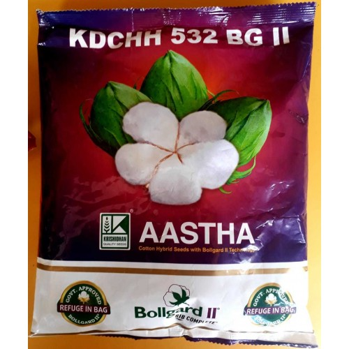 KRISHIDHAN AASTHA – KDCHH 532 BG II (475 Gm) BT Hybrid Cotton Seeds, Kapas Ke Beej
