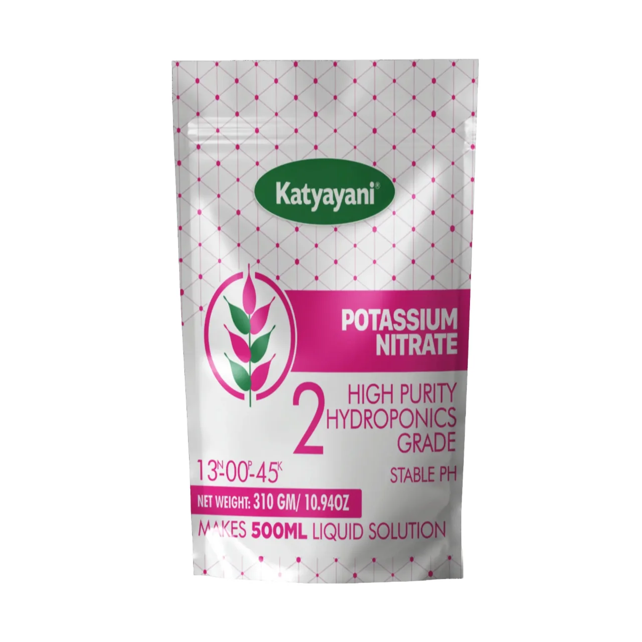 Katyayani 13:00:45 Potassium Nitrate, 100% Water Soluble Fertilizer, Hydroponics Fertilizer, Suitable For All Crops.