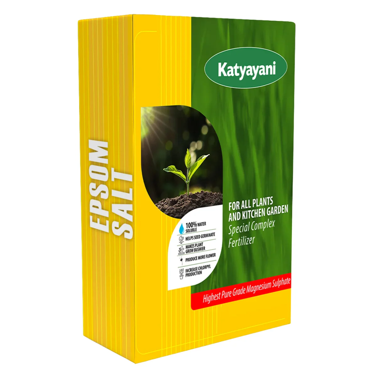 Katyayani Epsom Salt (Magnesium Sulphate) Micro-Nutrient for Plants & Vegetables, Water Soluble Plant Fertilizer