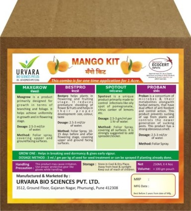 Mango Kit 100% Organic Collection Of Products For Growth, Flowering, Sucking Pest Controller