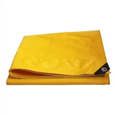 Marine – HDPE Tarpaulin 135 GSM UV Stabilized Material, Waterproof, Heavy Duty Material, (Color-Yellow)