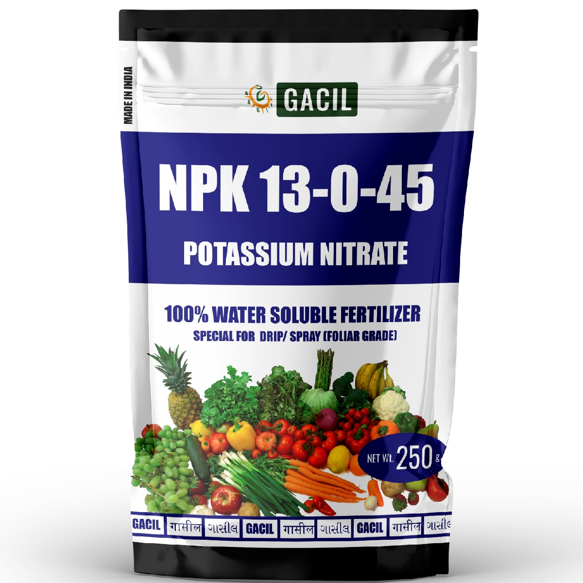 NPK 13:00:45 Potassium Nitrate Water Soluble Fertilizer For Vegetables, Flower, Hydroponics And Fruits