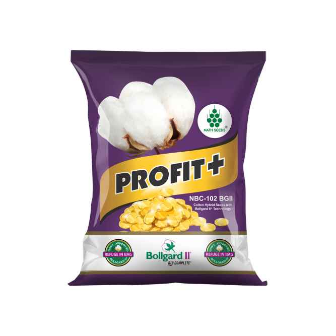 Nath Seeds Profit Plus NBC 102 BG II Hybrid Cotton Seeds, Excellent Boll Openings (475 Gm)