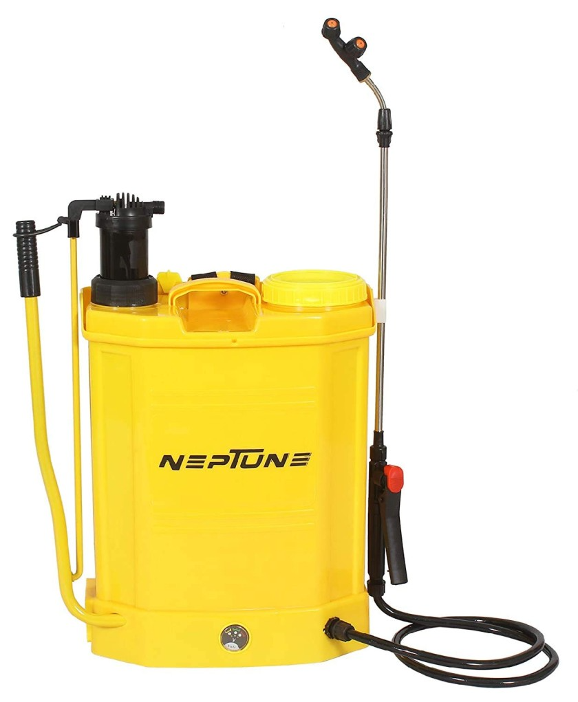 Neptune 2 In 1 Hand Cum Battery Operated Sprayer (16 Liter Tank Capacity) For Agriculture, Gardening Use, Color May Vary