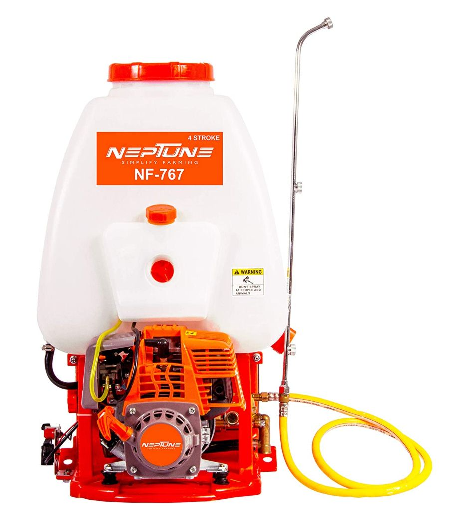 Neptune NF-767 4 Stroke Petrol Power Sprayer, Agriculture and Garden Sprayer, 25 Liter Tank, Output 6 to 8 L Per Min.