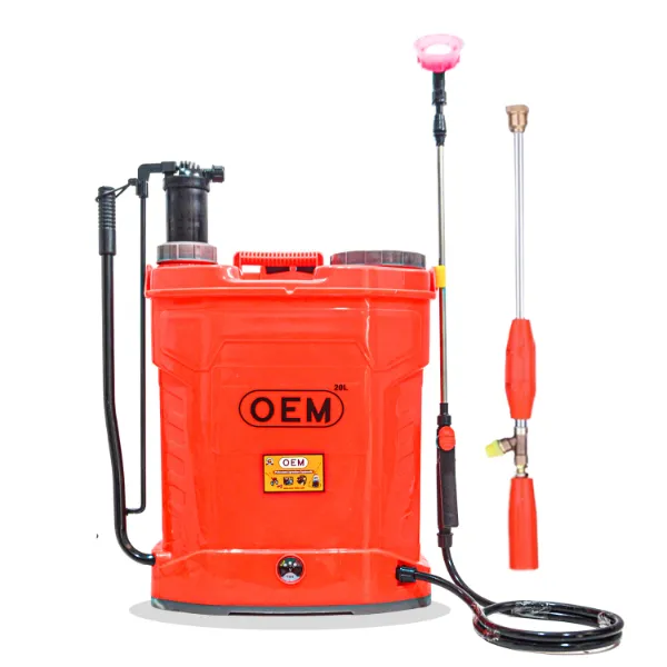 OEM 2in1 Battery and Manual Operated 12Vx12A (20L Capacity) Knapsack Sprayer With Free Gun, Heavy Battery, Heavy Copper Motor For High Pressure