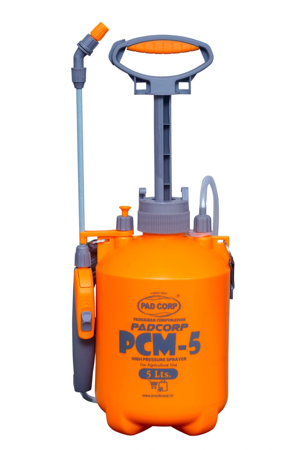 Pad Corp PCM-5 High Pressure 5 L Sprayer, Perfect for Plants, Gardening, Cleaning, and Sanitizing, Light and Versatile