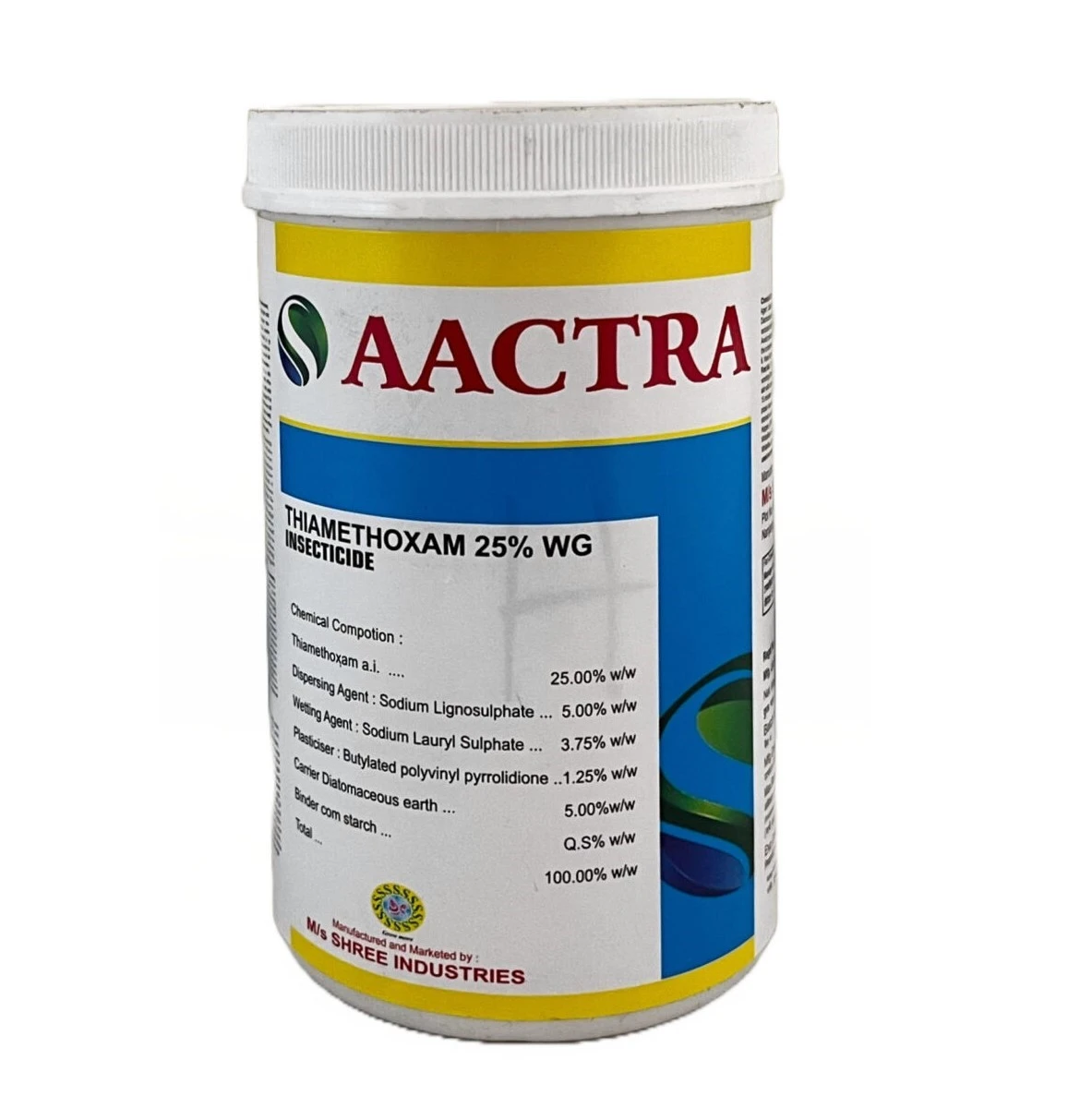 Shree Industries Aactra Thiamethoxam 25% WG Insecticide, Effective Against Aphids, Whiteflies, Thrips, Leafhoppers, Stem Borer