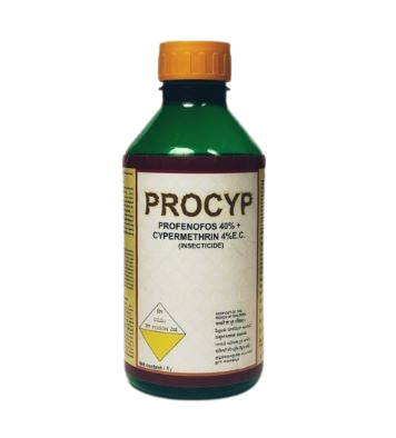 Shree Industries Procyp Profenofos 40% + Cypermethrin 4% Ec Insecticide, Effective Bollworms, Aphids, Thrips, Caterpillars, Beetles, And Mites