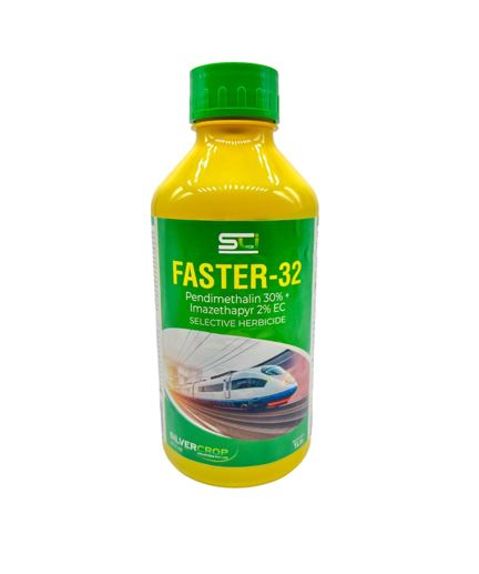 Silver Crop Faster-32 , Pendimethalin 30% + Imazethapyr 2% EC, Selective Pre-Emergent Herbicide, Controls Both Grasses and Broad Leaved Weeds