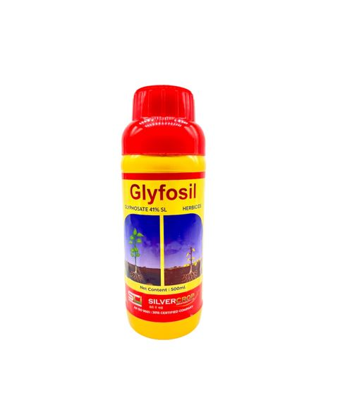 Silver Crop Glyfosil 41 (Yellow) Glyphosate 41% SL, Broad Spectrum, Non Selective Post Emergent Herbicide