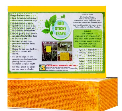 Sonkul Agro Industries Insect Killer Attractant Yellow Sticky Trap For Sucking Pest Like Aphids, Jassids, Thrips