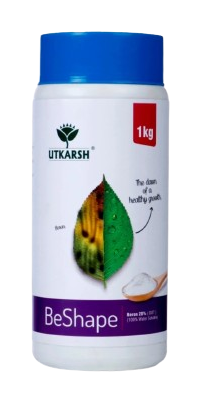 Utkarsh BeShape (Disodium Octaborate Tetrahydrate Boron 20%) (100% Water Soluble Foliar Spray), Helps With Pollination, and Fruit and Seed Development