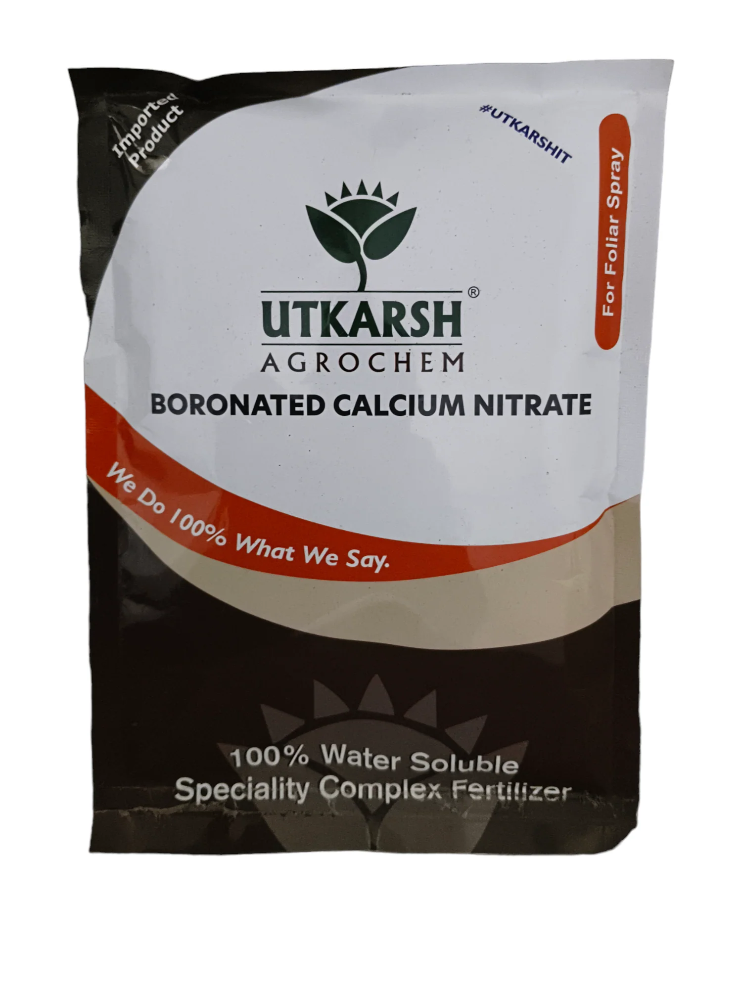 Utkarsh Boronated CAN (Boronated Calcium Nitrate) (100% Water Soluble Fertilizer) Improves Plant Growth and Nutrient Uptake.