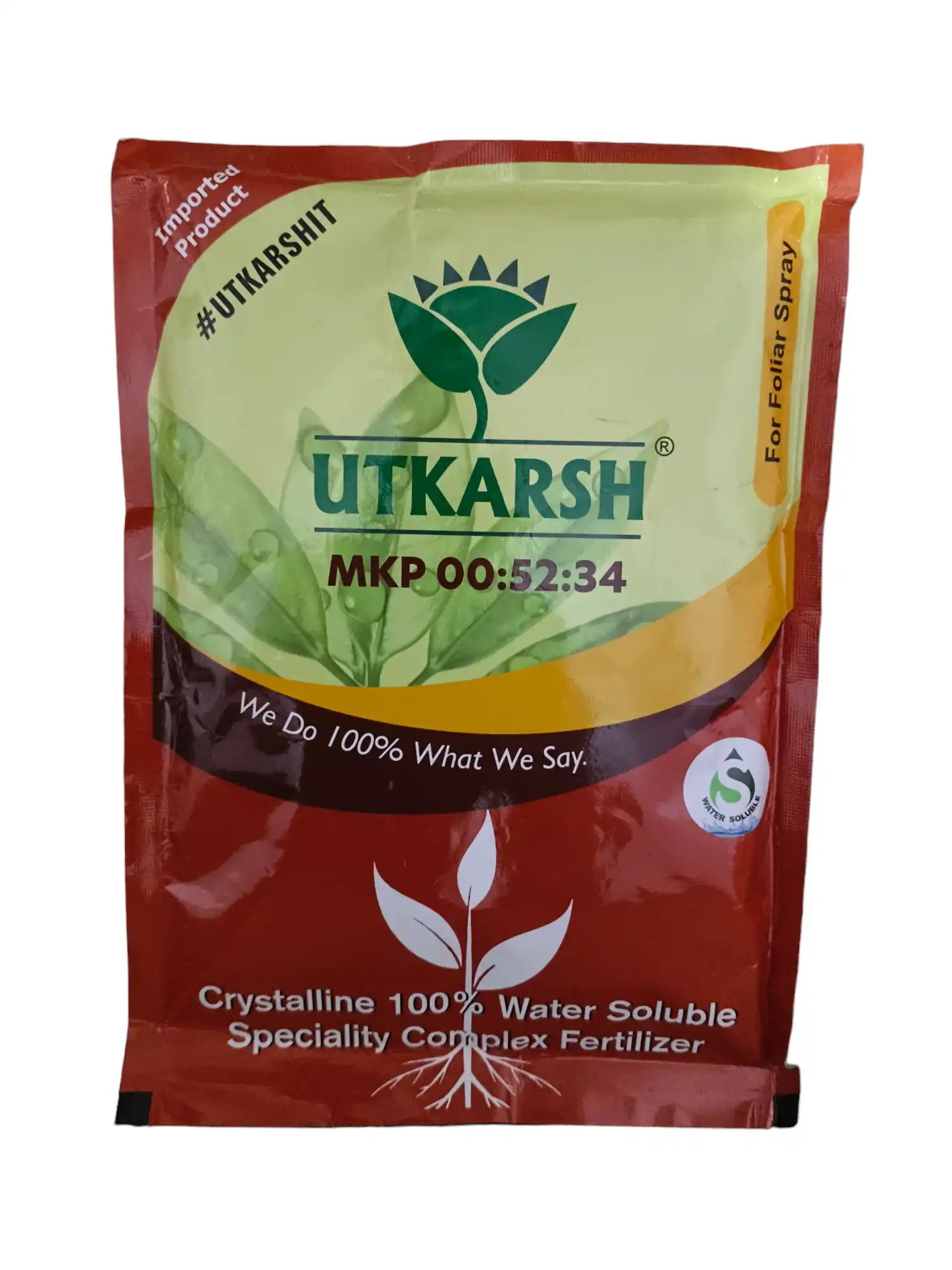 Utkarsh MKP (00:52:34) (Mono Potassium Phosphate) KH2PO4, 100% Water Soluble Complex Fertilizer, Best for Drip Irrigation