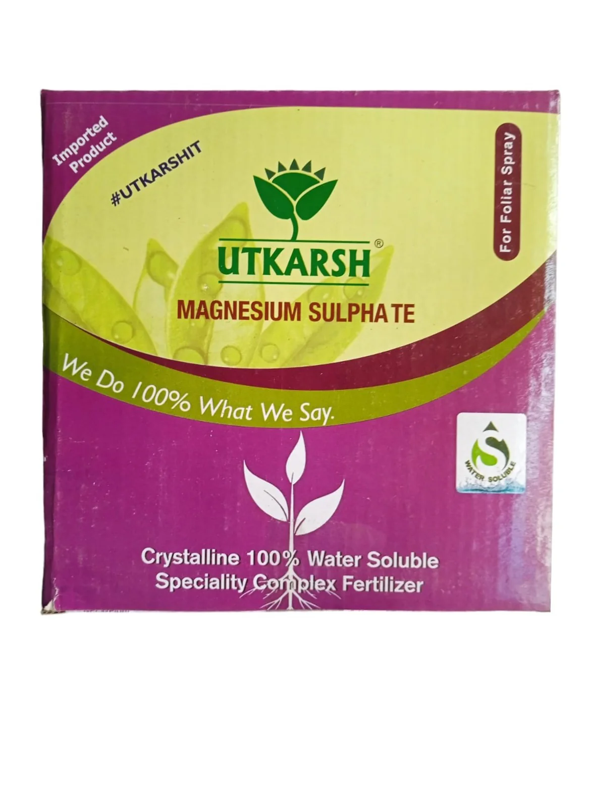Utkarsh Magnesium Sulphate (Epsom Salt) (MgSO4.7H2O), Magnesium (as Mg) 9.5% and Sulphur (as S) 12%