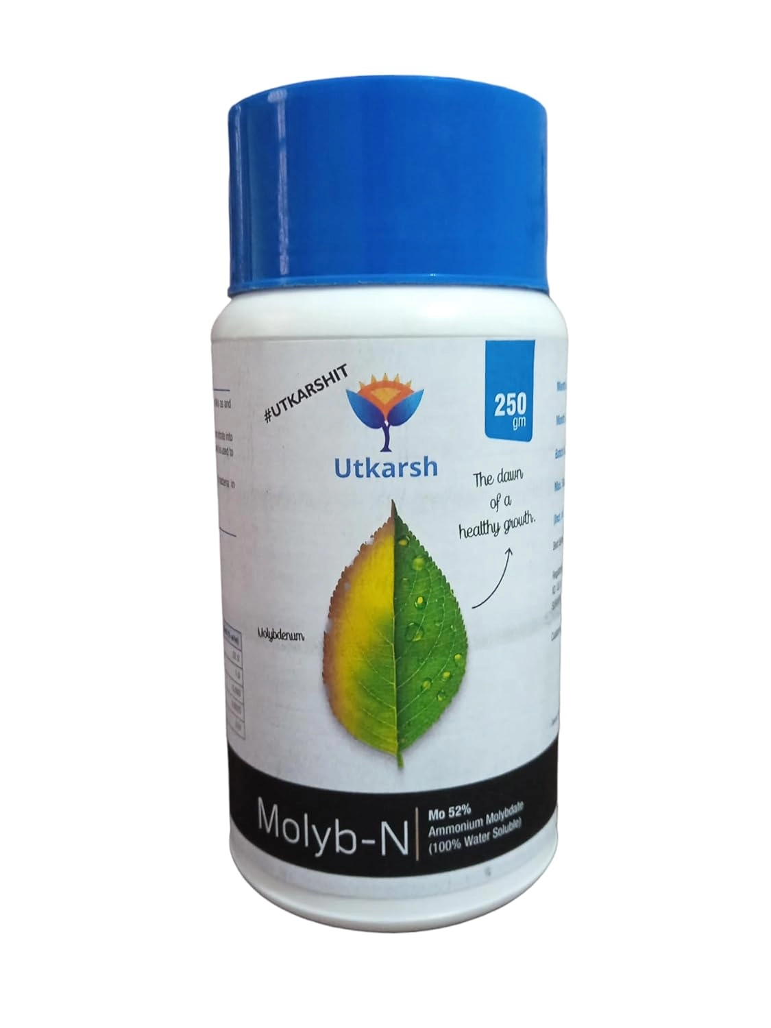Utkarsh Molyb-N (Mo 52% Ammonium Molybdate) (100% Water Soluble Fertilizer), Improves Overall Plant Nutrition & Growth.