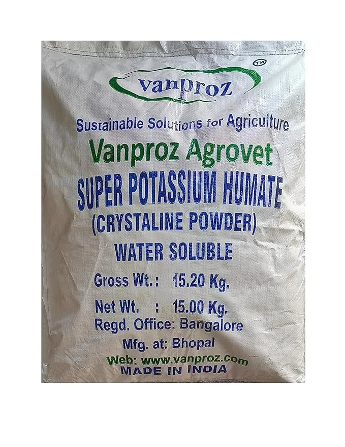 Vanproz Super Potassium Humate (98%) Organic Fertilizer, 25 KG Bag, It helps the soil to improve plant growth.