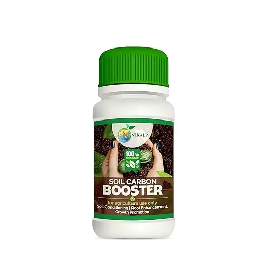Vikalp Soil Carbon Booster, Humic Acid Liquid Soil Application Fertilizer, 10% Humic Acid, 5% Amino Acid, 3% Seaweed Extract, and 1% Plant Extract