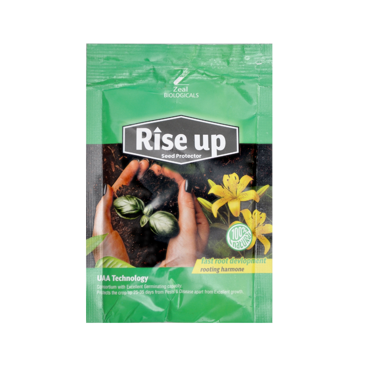 Zeal Biological Rise Up (Seed Protector), Has Fast Root Development Rooting Harmone, Increases Plant Resilience, Leading To Healthier Growth