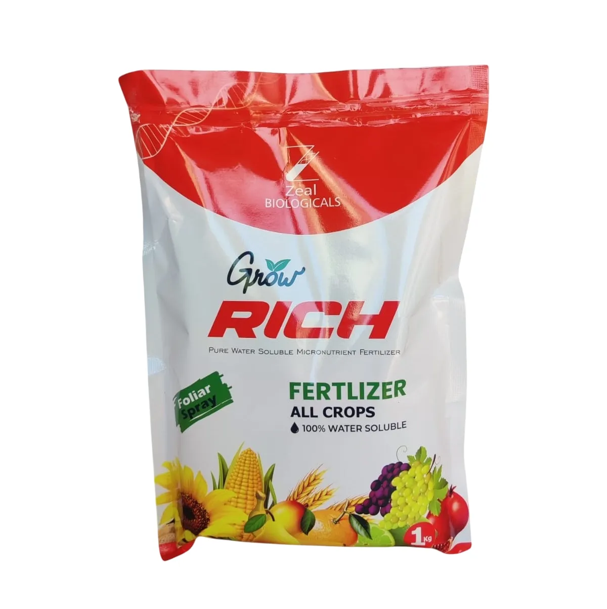 Zeal Biologicals Grow Rich NPK 19:19:19, Fertilizer Complete Water Soluble Plant Nutrition